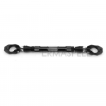 22 mm reguliuojamas motociklo balanso strypas universalus CNC aliuminio lydinio skersinis vairas motociklo stiprinimo svirtis juoda
