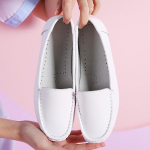 Moteri&scaron;ki mokasinai Penny Loafers, odiniai vairavimo patogus butas, laisvalaikio vaik&scaron;čiojimas, minimalistiniai nė&scaron;čiųjų batai mergaitėms