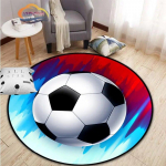 Futbolo nuotraukos kilimėlis animacinis filmas futbolas gyvenamojo kambario apdaila apvalios lovos kėdės kilimėlis namo Įėjimo durys vaikams 120cmx120cm