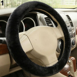Dubonnet universalus automobilio aksesuaras, &scaron;iltas ilgas mink&scaron;tas pliu&scaron;inis automobilio vairo dangtelis juoda