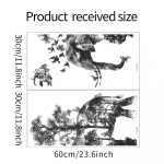 Mi&scaron;ko dramblio siluetas Miegamasis Svetainė Veranda Namų dekoracija Sienų lipdukas 30*60CM*2PCS/fun-b43