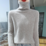 Moteri&scaron;kas ka&scaron;myro megztinis Qinghe ka&scaron;myras 30% ka&scaron;myras 30% audinė 30% vilna 10% nailonas Moteri&scaron;kas rudens ir žiemos storas ka&scaron;myro megztinis mink&scaron;tas ir &scaron;iltas S ruda