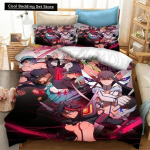 3D spausdinimas Anime &bdquo;Kill la Kill&ldquo; patalynės komplektas berniukams, mergaitėms, dvyniai, karalienės dydžio antklodės užvalkalas, pagalvės užvalkalas, lova vaikams, suaugusiems, mados namų tekstilė EU single(135x200cm)
