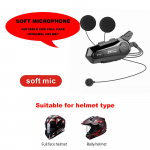 1/2 vnt. &bdquo;Bluetooth&ldquo; domofono motociklo &scaron;almo &bdquo;Bluetooth&ldquo; ausinės, skirtos 2 motociklininkų domofonams, motociklų domofono ausinės belaidės