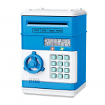 Kūrybinis Piggy Bank Automatinis Mini Seifas Monetos Pinigų taupymo Pinigų dėžutė Slaptažodis Skaitliuko kodas Raktų užraktas Monetų bankas bankomatas Dovana vaikui mėlyna