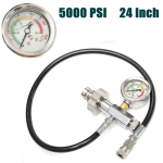 PCP Oro Pildymo Stotis Pildymo Adapteris 5000psi Dažasvydžio Pneumatiniam &Scaron;autuvui SCBA Dažasvydžio HPA Balionas su 24 Žarna Juodas+Sidabrinis