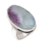 Fluorite Gemstone Handmade 925 Sterling Silver Jewelry Ring Size 8 q3u65