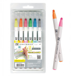 Kuretake vandens pagrindo ra&scaron;iklis ZIG Clean Color Dot vienas pary&scaron;kinimo spalvų rinkinys TCSD-6100/6VC