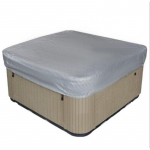 Kvadratinis kar&scaron;to kubilo dangtis 190T vandeniui atsparus PVC danga Spa dangčiai Vonia Lauko baseinas Vėjui atsparus Vandeniui atsparus Kar&scaron;to kubilo dangtis Naujas 220X220X30cm pilka