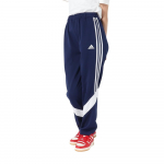Adidas Džersis Įprastas Spalvų Blokų Dvigubo Ilgio Sportinės Kelnės Tamsios Vaikų Būtinas Apatinis Drabužis, Prigludęs, Megztas, 9/10 Kelnės, KWY24, Mėlyna/Balta (JH1097)