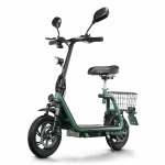 Elektrinis paspirtukas su sėdyne TWOFISH M5 PRO-E 12 padangos 500W variklis 48V13Ah baterija 40km/h maksimalus greitis 30km maksimalus nuvažiuojamas atstumas EEC sertifikuotas žalia