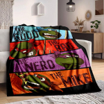 1 vnt. Vėžliukai Ninja pledas Universalus sofai, biuro lovai 130&times;150cm gray