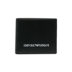 Emporio Armani Classic Logo Sulankstoma Verslo Atsitiktinio Stiliaus Odinė Piniginė Vyri&scaron;ka piniginė Juoda Y4R168-Y020V-81072 Basic Set (Bag+Dust Bag)