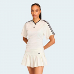 Adidas Originals moteri&scaron;kas trumpomis rankovėmis topas su raukiniais pėdų dalies akcentais S