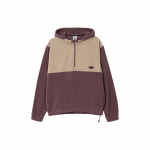 Nike SB Therma-FIT Žieminis poliarinis vilnos pusiau užsegamas gobtuvas riedlenčių sportui Tamsiai vyno spalvos Mauve Stone Vyri&scaron;kas DA4224-646 L beige