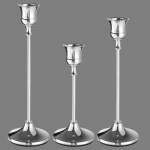 Vintažinis Eleganti&scaron;kas Metalinis ir Aliumininis 3 Stalo Žvakidžių Rinkinys, Tinkamas Vestuvių Metinėms, Namų ir Vie&scaron;bučio Dekoravimui