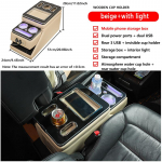 Skirta VW Caravelle / Multivan T5 T6 T7 2000-2023 Eilės Priekinės Bėgelės Dėžės Rinkinys Bendras Verslo Porankis Centrinė Saugykla Verslo Automobilis smėlis