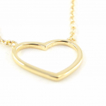 Les Tr&eacute;sors De Lily [H2621] - Collier Plaqu&eacute;-Or 'Love' dor&eacute; - 15x15 mm