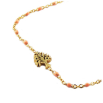 Les Tr&eacute;sors De Lily [R0237] - Bracelet cr&eacute;ateur Acier 'Arbre de Vie' rose dor&eacute; - 10x8 mm ry&scaron;kiai rožinė