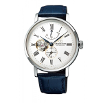 [Orient Star] ORIENT STAR automatinis laikrodis klasikinis pusiau skeletas, mechaninis, pagamintas Japonijoje Open Heart RK-AV0003S vyri&scaron;kas baltas sidabras