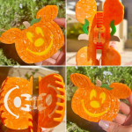 Plaukų segtukai Helovino plaukų žandikaulių segtukai Cosplay vakarėlio tema Stilingas Plaukų segtukai Plaukų aksesuarai Moterims Mergaitėms Storiems ir ploniems plaukams One Size oranžinė