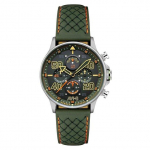 AVI-8 Hawker Typhoon Coningham Chronograph Harding odinis dirželis žalias ciferblatas kvarcinis AV-4093-0D vyri&scaron;kas laikrodis žalia