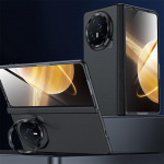 &bdquo;Honor Magic V3&ldquo; telefono dėklo plėvelė, integruotas centrinės a&scaron;ies &bdquo;viskas įskaičiuotas&ldquo; vyrių objektyvo laikiklis, skirtas &bdquo;Magic VS3&ldquo; odiniam apsauginiam dėklui. Magic V3 juoda