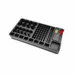 Prakti&scaron;kas organizatorius Casen 98 vnt. baterijų organizatorius, laikymo dėžutė su testeriu Bt-168d LCD rinkinys juoda