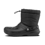 Crocs Classic Lined Neo Puff Apvalus priekis Dekoratyvus kulnas Trumpi batai Unisex batai Juodi 206630-060 42-43