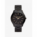 Michael Kors Slim Runway Juodo Nerūdijančio Plieno Laikrodis MK3221 juoda