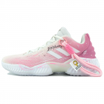 Adidas Pro Bounce 2018 Vy&scaron;nių Žiedų Vėjo Giesmė Žemi Krep&scaron;inio Batai Vyri&scaron;ki Balti Rožiniai FW0903(Komanda545-) 41⅓