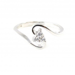 Bague Argent 'C&acirc;lin' Blanc