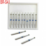 10 vnt Dental Deimantiniai kapai, vidutiniai FG 1,6 mm, tinka didelės spartos rankinio instrumento dantų poliravimo įrankis BR-S41