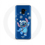 Dėklas, skirtas Samsung Galaxy A8 Plus Stitch Snow Christmas Blue