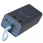 T21 21x18650 žibintuvėlis akumuliatoriaus įkroviklio dėžutė maitinimo bloko laikiklis &bdquo;pasidaryk pats&ldquo; korpuso dėklas, dvigubas USB 18650 baterijos korpusas, saugykla Organizuoti PD QI version