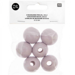 Perles rondes - Bois - 30 mm - Gris - Objets d&eacute;coratifs - Mixte