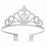Eleganti&scaron;ka kri&scaron;tolinė nuotakos princesės karūna-galvos juosta