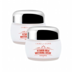 LabelYoung Vitamin Milk &Scaron;viesinantis Kremas 2-ių pakuotė &ndash; Korėjieti&scaron;kas balinantis dieninis drėkiklis spindinčiai ir drėkinamai odai, po 55 g kiekvienas 55g x 2