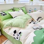 Stilingas vienspalvis patalynės komplektas - 3 arba 4 dalys, puikiai tinka bendrabučiams (1.5m/1.2m) 1.8m four-piece set