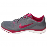 Nike Flex Trainer 5 Patogus mink&scaron;tas audinys Neslystantis Dėvėjimui atsparus žemakulniai bėgimo bateliai Moteri&scaron;kas sportbačio modelis Pilkas Raudonas 724858-008 36