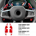 BMW 1 5 serijai G60 F70 2024-2026 X3 G45 2025 X1 U11 -2026 ABS vairaračio pavarų perjungimo svirtelės Shifter interjero apdailos lipdukas for G45 2025-2026 raudona
