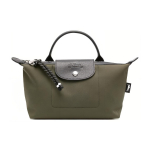 Longchamp Le Pliage Energy Užtrauktukas ir spaudė Odinė rankinė moterims tote krep&scaron;ys Chaki 30030HSR892 Khaki