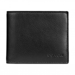 Coach 3 viename piniginė su 11 kreditinių kortelių skyrelių Lygi ver&scaron;io odos piniginė Vyri&scaron;kos piniginės Juoda CR911-BLK Basic Set (Bag+Dust Bag)