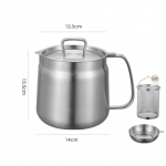 Nerūdijančio plieno alyvos filtro puodas didelės talpos alyvos laikymo bakas Maisto klasės filtruoto aliejaus likučių taukų skardinė A3