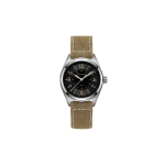 Hamilton Khaki Field serijos kvarcinis laikrodis 50m atsparus vandeniui 40mm juodas ciferblatas nerūdijančio plieno korpusas Vyri&scaron;ki laikrodžiai H68551833 Regular Watch Box,Black Dial Gray Strap