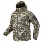 Vyri&scaron;ka &bdquo;Soft Shell&ldquo; karinė striukė vandeniui atspari vilnos taktinė kamufliažinė striukė su gobtuvu, žieminė ryklio odos, lauko vėjo paltai S &scaron;velni smėlinė