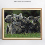 Deimantinis siuvinėjimas Viso ekrano gyvūnas Koala Deimantinė mozaika Deimantinė tapyba Visas apvalus siuvinėjimas kryželiu 20X30CM