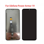 LCD ekranas, skirtas Ulefone Power Armor 19 LCD ekranui jutikliniam ekranui skaitmeninti viso mazgo pakaitinei daliai juoda