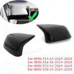 For BMW 2014 - 2018 F15 X5 and F16 X6 F26 X4 F25 X3 high quality smooth black car rearview mirror cover side wing mirror