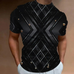Naujausi vyri&scaron;ki mar&scaron;kinėliai su 3D spausdinimu ateities technologijomis Sense Fashion Personality Street Daily Casual vyri&scaron;ki trumpomis rankovėmis XS